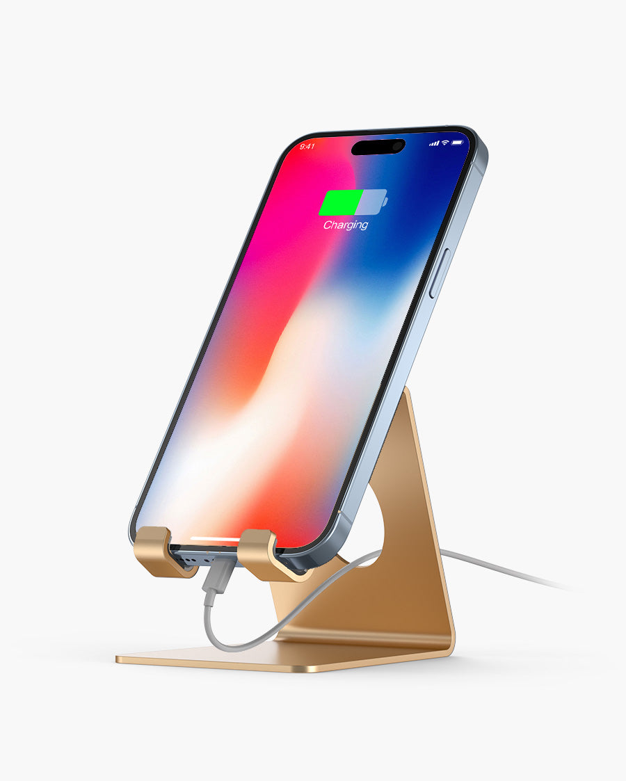 Lamicall Cell Phone Stand, Desk Phone Holder Cradle, Compatible with Phone  12 Mini 11 Pro Xs Max XR X 8 7 6 Plus SE, All Smartphones Charging Dock,  Office Desktop Accessories - Silver 