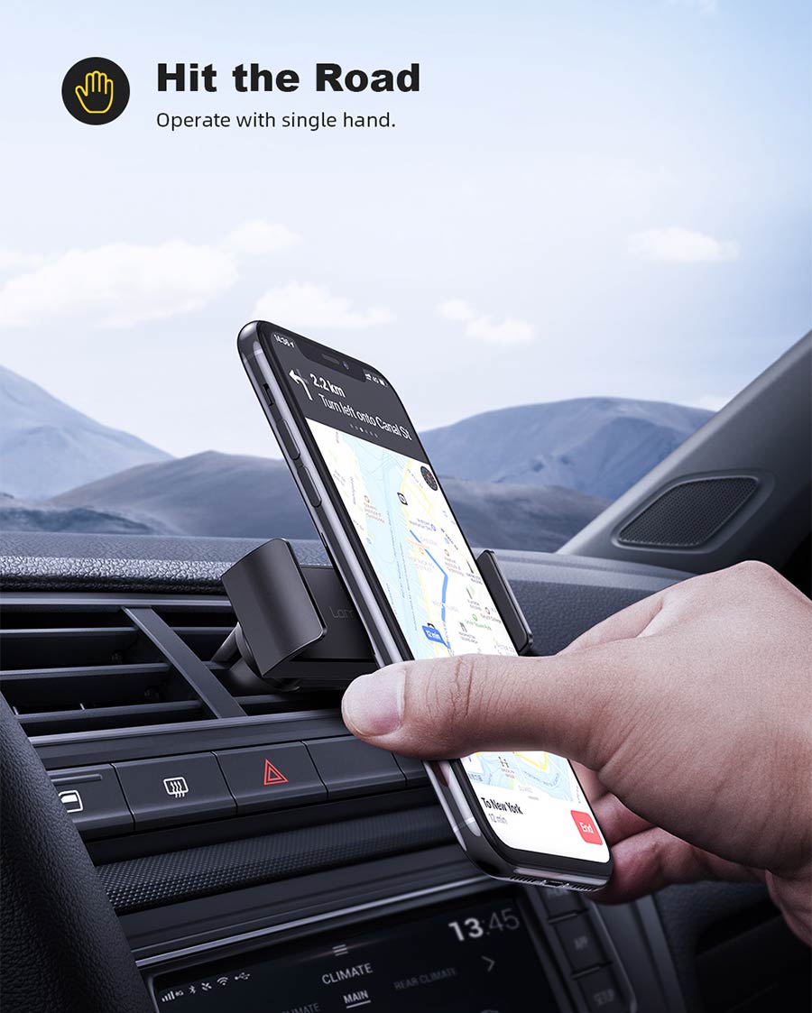 Lamicall Car Air Vent Phone Mount Holder, Universal Stand Hands Free Cradle