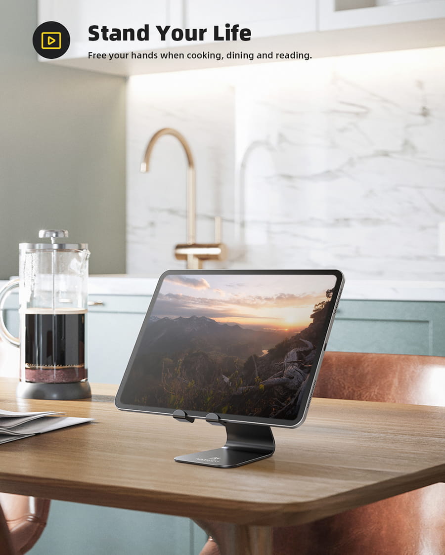 Lamicall Tablet Stand Holder for Desk - Multi-Angle Adjustable Tablet Desktop Dock Cradle