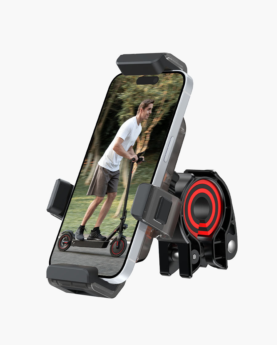 Lamicall E-scooter Phone Mount - [4 Clips Full Protection] Bikecycle Handlebar Phone Holder in Futuristicfashion