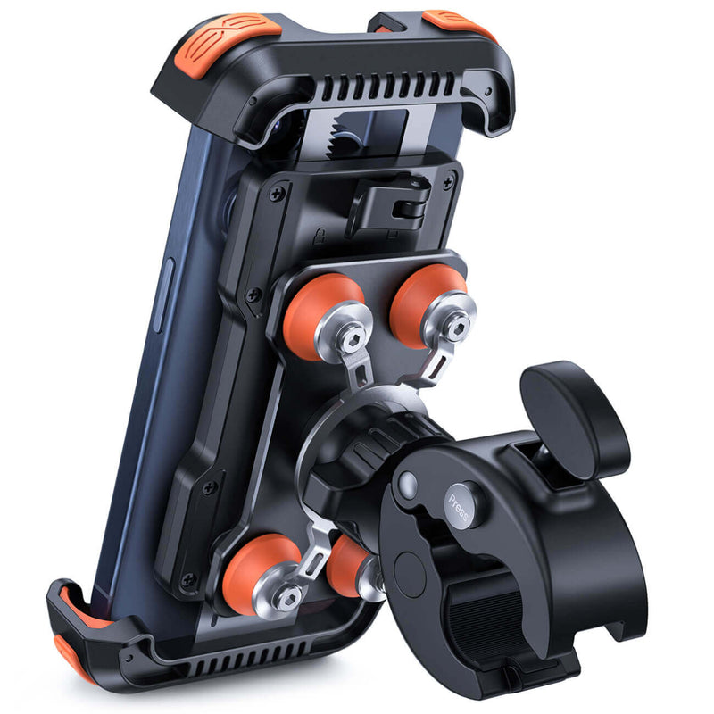 Evomosa Motorcycle Phone Holder With Vibration Dampener - Adjustable For 4.7" To 7.1" Phones, 360° Rotation, Black - View #7