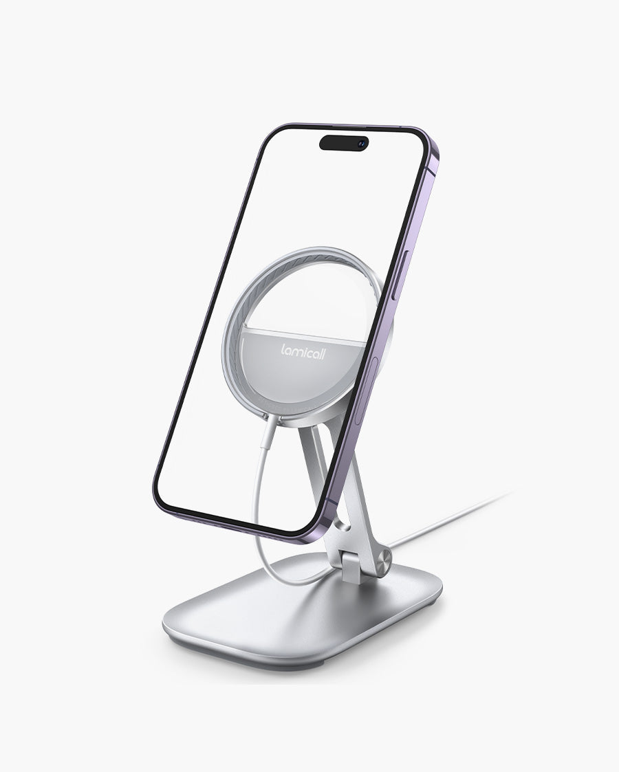 Phone Stand MagSafe Charger Foldable Adjustable Charging Holder Dock Cradle Desk