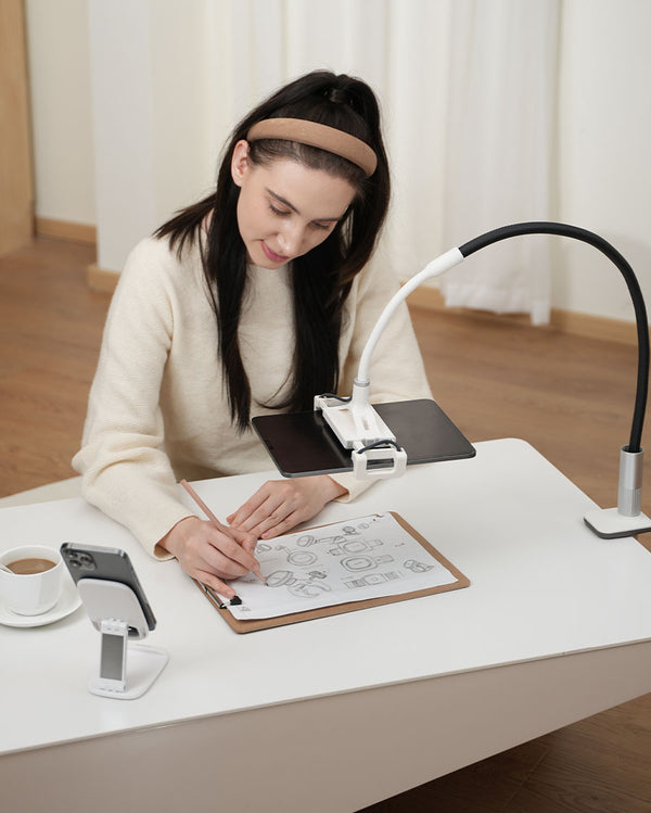 Lamicall Gooseneck Tablet Holder Stand - Flexible Arm Clip Tablet Moun