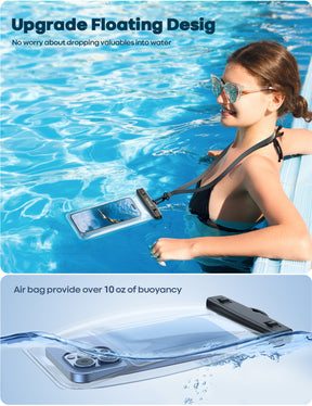 Lamicall Waterproof Phone Pouch Floating Soft Click for 4-7 inches