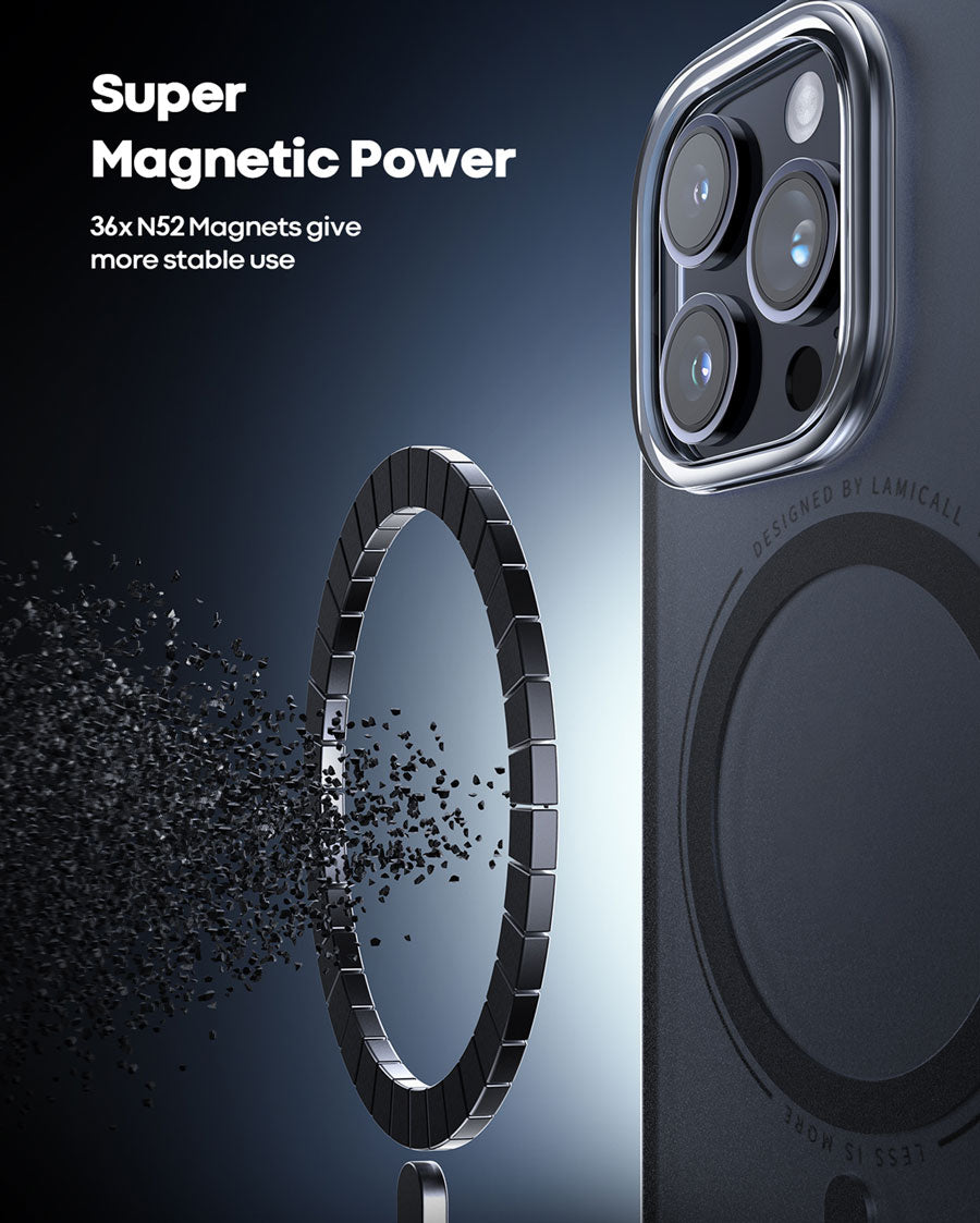 Lamicall Magnetic Case for iPhone 14 Pro [ Anti-Slip Edge ] [ MIL-Grad