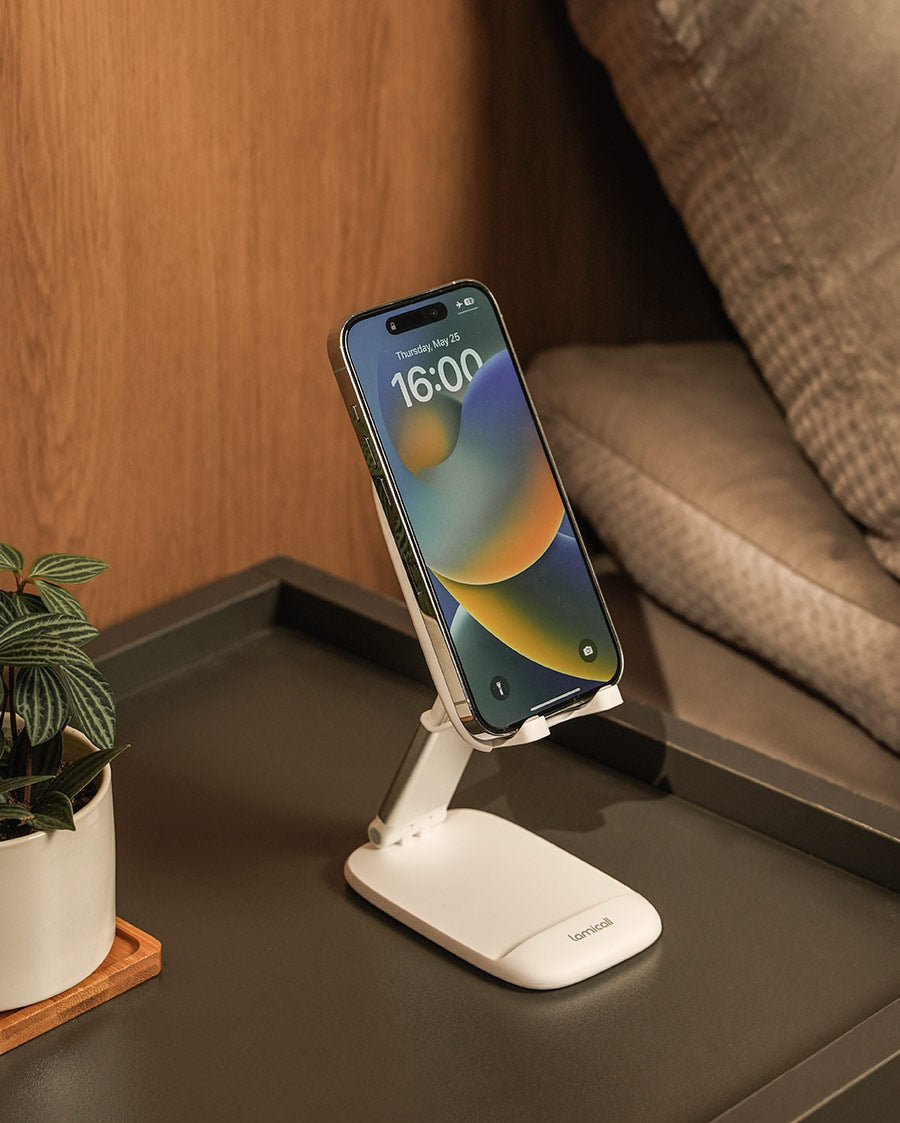 Lamicall Adjustable Phone Stand, Cell Phone Holder Desk, Compatible with  Phone 13 12 Mini 11 Pro Xs Max XR X 8 7 6 Plus SE, Smartphones Dock, Office  Desktop Accessories - Blue price in Egypt,  Egypt