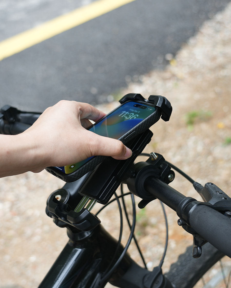 Lamicall Upgraded Adjustable Bike Phone Mount Holder with Securely Wrapped - Bicycle/Scooter/Motorcycle Phone Cradle Clip for More Handlebar