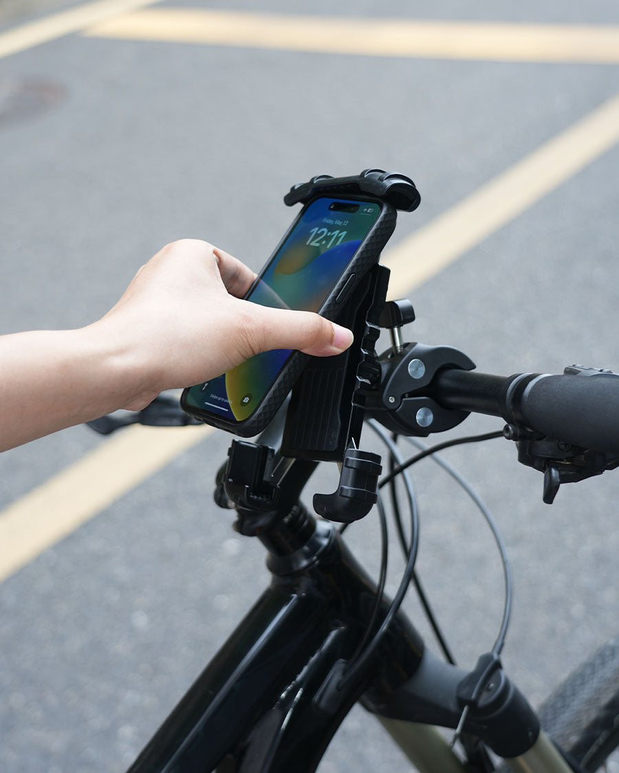Lamicall Bike Phone Holder Mount - Bicycle/E-scooter/Motorcycle Handlebar Phone Mount Clamp, One Hand Operation