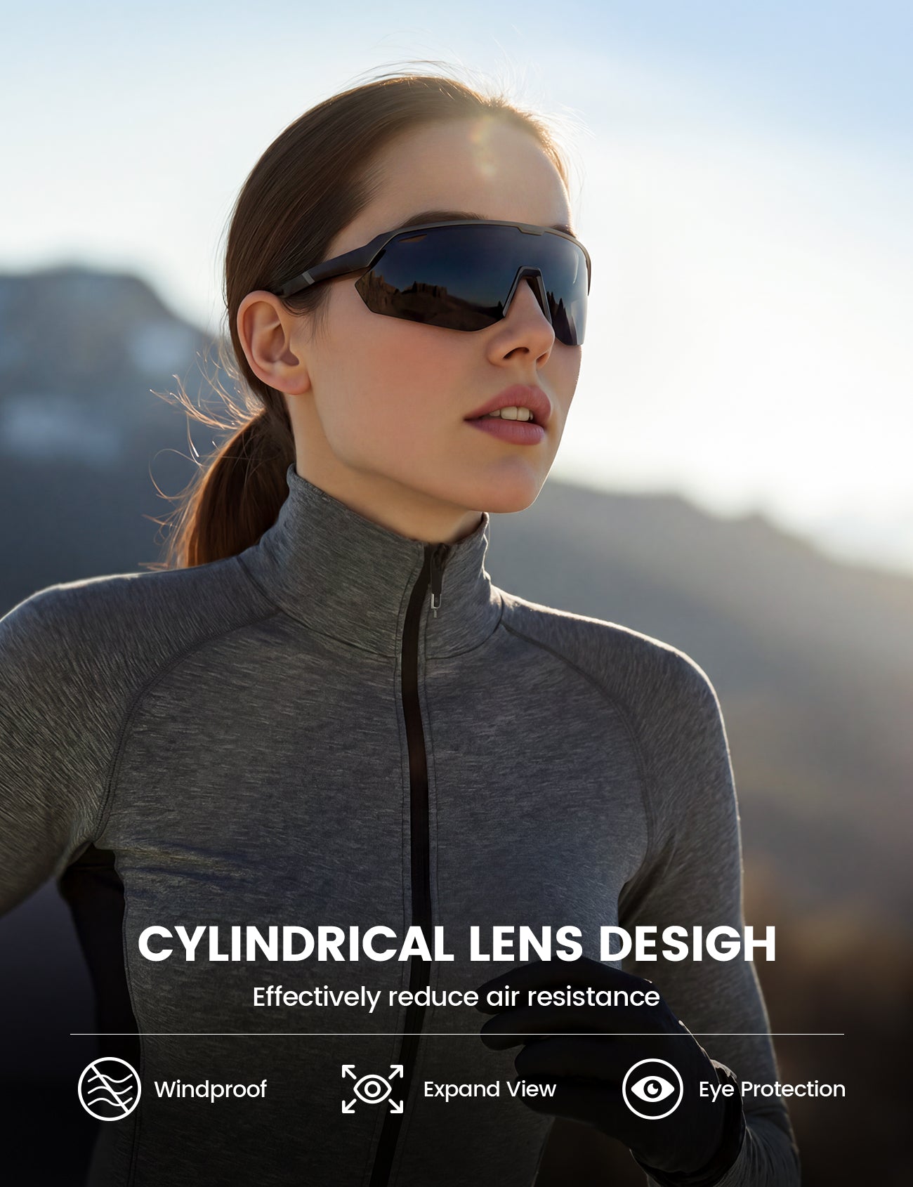 Lamicall 24g Polarized Sports Sunglasses for Men Women
