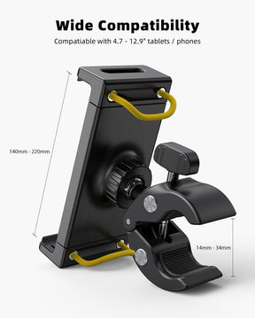 Lamicall Tablet Holder Mount for Peloton - Indoor Bike Gym Treadmill Spin Tablet Stand for Microphone Stand, Stationary Exercise Bicycle
