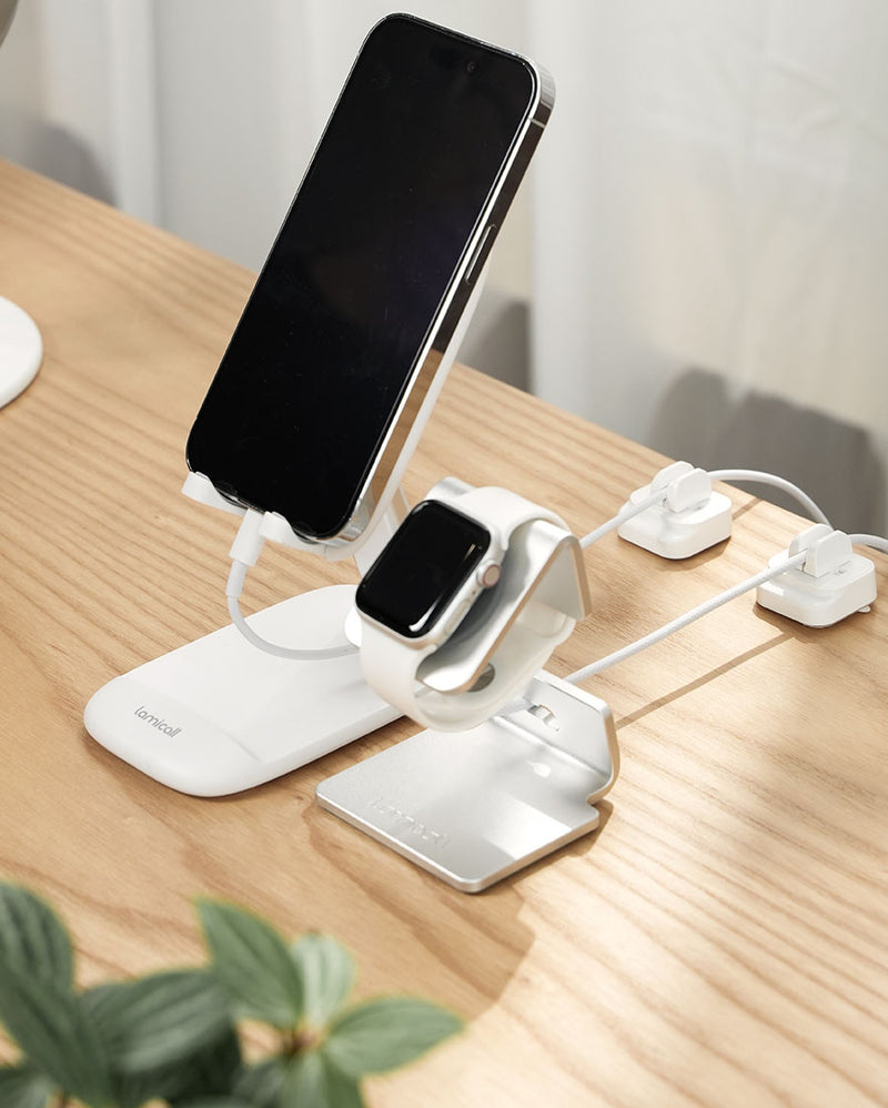 Lamicall Cable Spring Holder Clips, Adjustable Cord Clip Organizer for