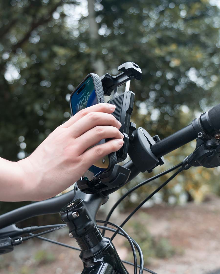Motorcycle Phone Mount, Bike Phone Holder - Upgrade Quick Install Handlebar  Phone Mount for Bicycle, Scooter