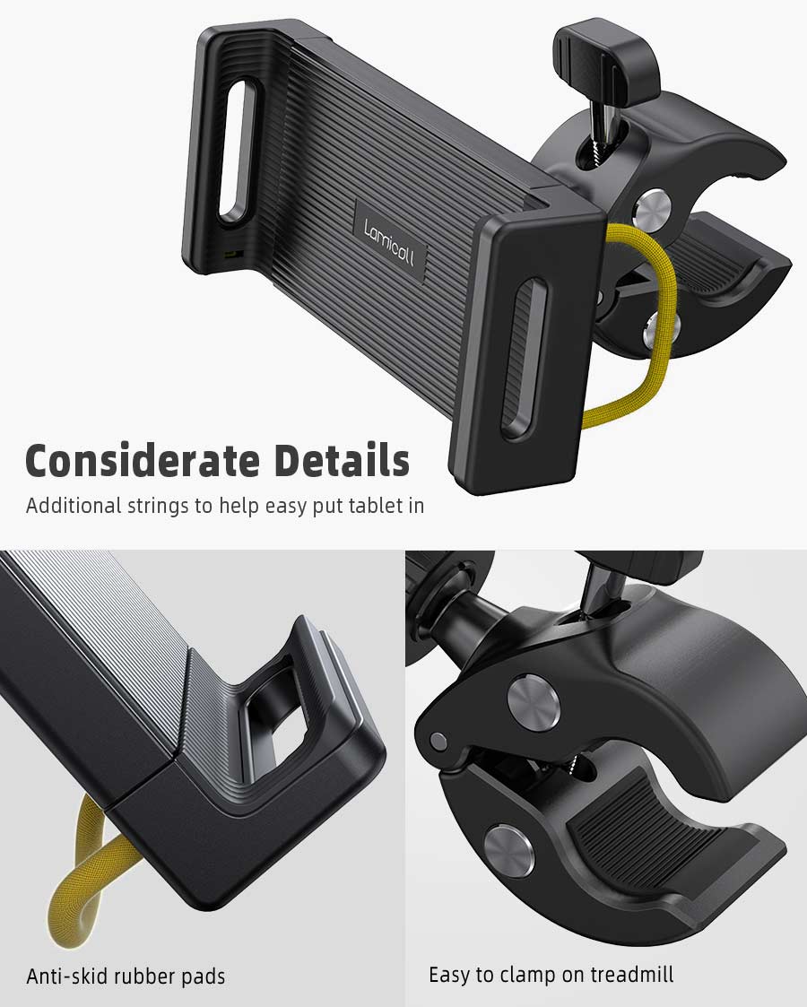 Releton Tablet Tablet Holder For Car Keuvirya Treadmill Tablet IPad Holder, Aluminum ...