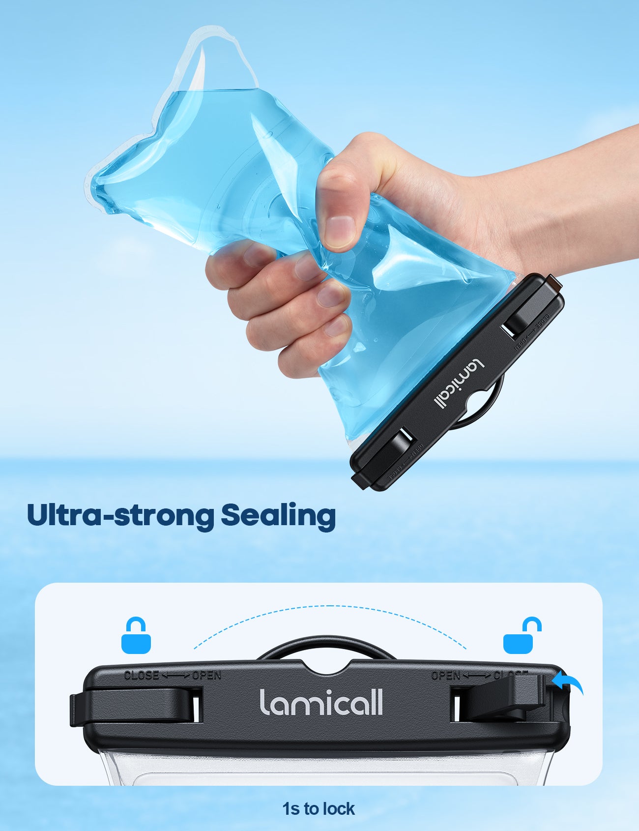 Lamicall Waterproof Phone Pouch Floating Soft Click for 4-7 inches