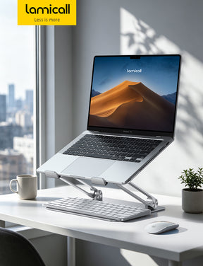 Foldable Aluminum Laptop Stand for Desk: Adjustable & 360 RotatingErgonomic Laptop Riser  for MacBook, Dell, HP (Copy)
