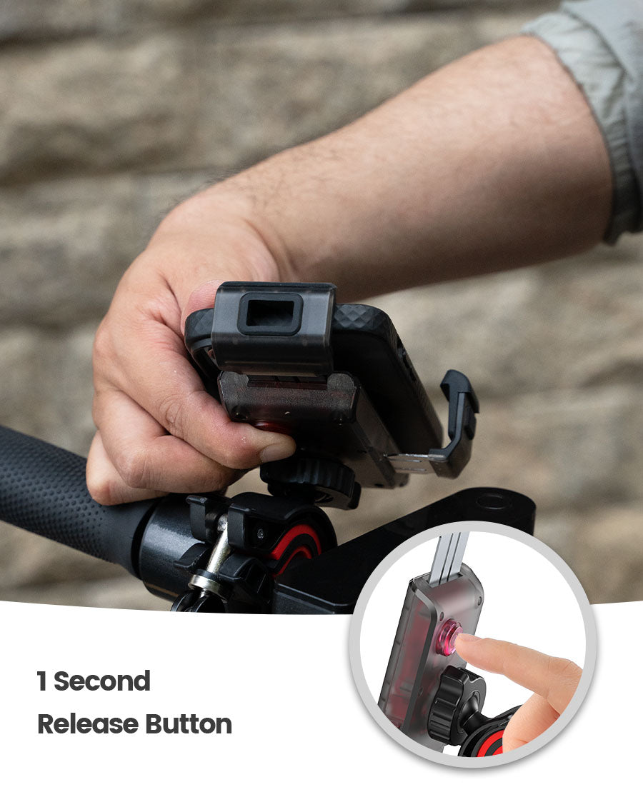 Lamicall E-scooter Phone Mount - [4 Clips Full Protection] Bikecycle Handlebar Phone Holder in Futuristicfashion