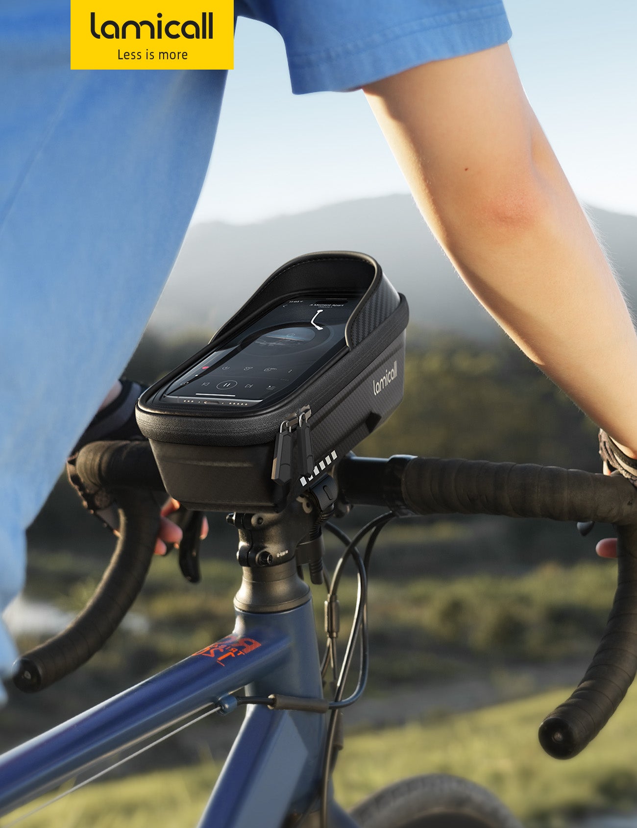 Lamicall Bike Frame Bag Waterproof Bike Phone Mount Holder