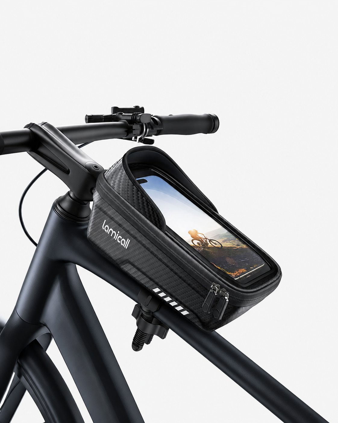 Lamicall Bike Frame Bag Waterproof Bike Phone Mount Holder