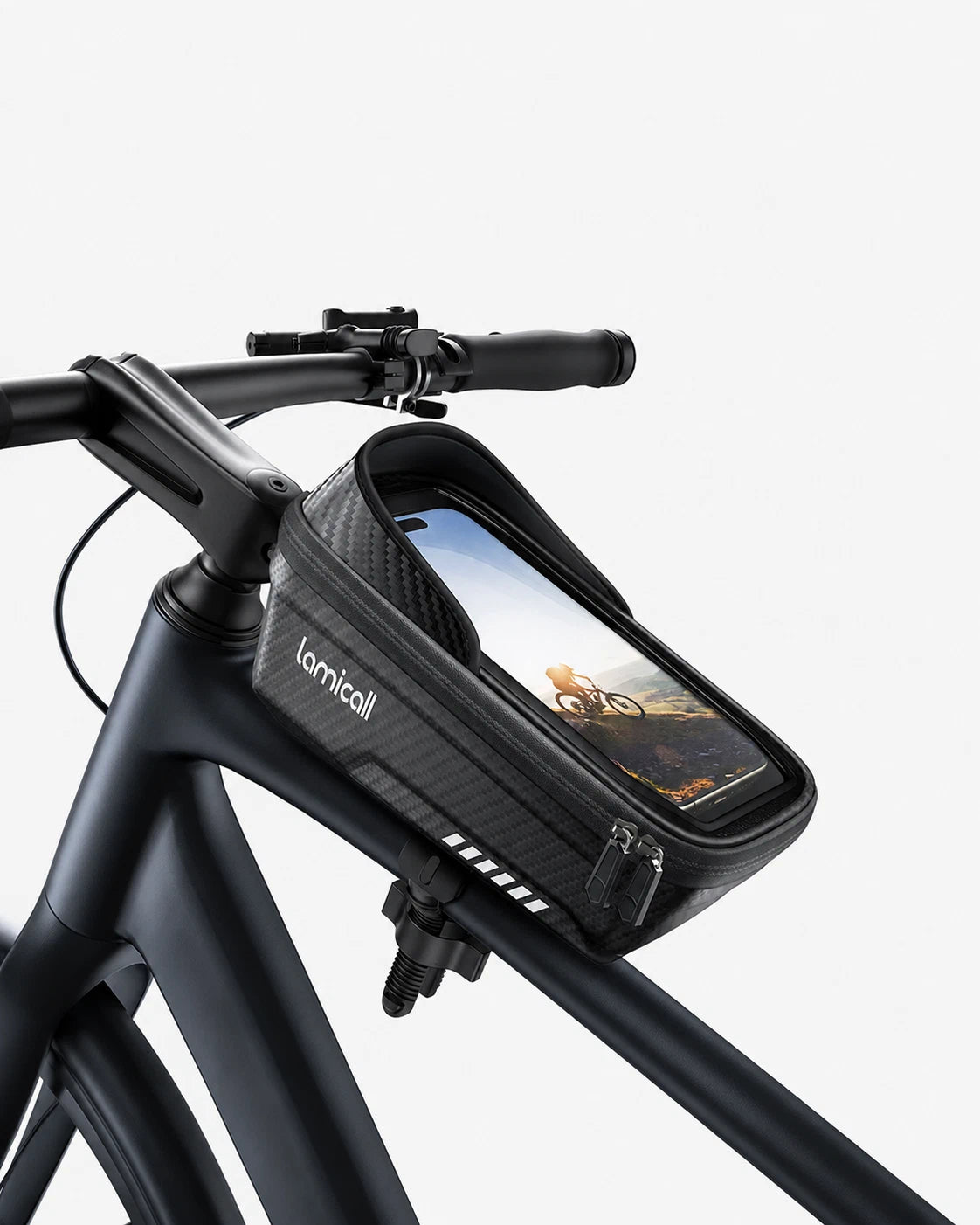Lamicall Bike Frame Bag Waterproof Bike Phone Mount Holder