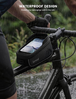 Lamicall Bike Frame Bag Waterproof Bike Phone Bag 1.6L