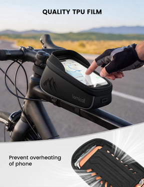 Lamicall Bike Frame Bag Waterproof Bike Phone Bag 1.6L