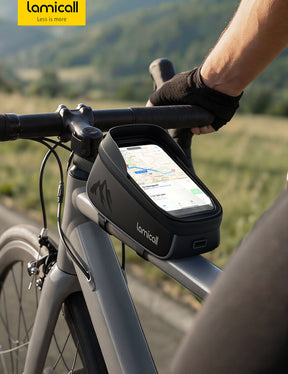 Lamicall Bike Frame Bag Waterproof Bike Phone Bag 1.6L