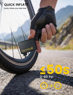 Lamicall Mini Electric Bike Pump, 120 PSI, 5 oz Portable