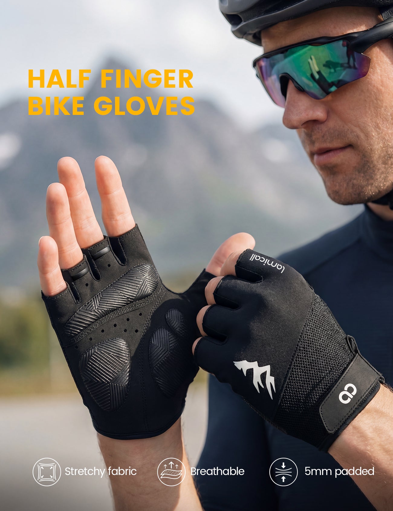 padded bicycle gloves ZRP Bike Glove Get ready to rock and roll with ROCKBROS Cycling Gloves Lightweight Cycling Gloves | Breathable