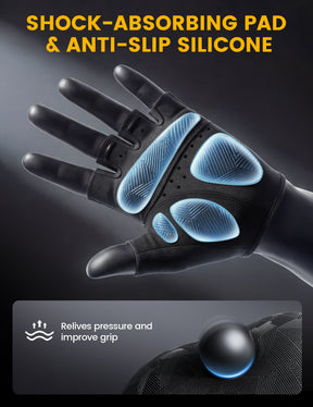 Lamicall Bike Gloves Anti-Slip Shock-Absorbing Pad Workout Gloves Cycling