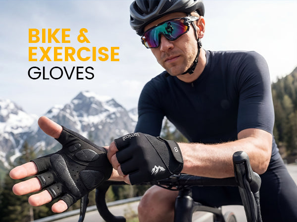 Lamicall Bike Gloves Anti-Slip Shock-Absorbing Pad Workout Gloves Cycl