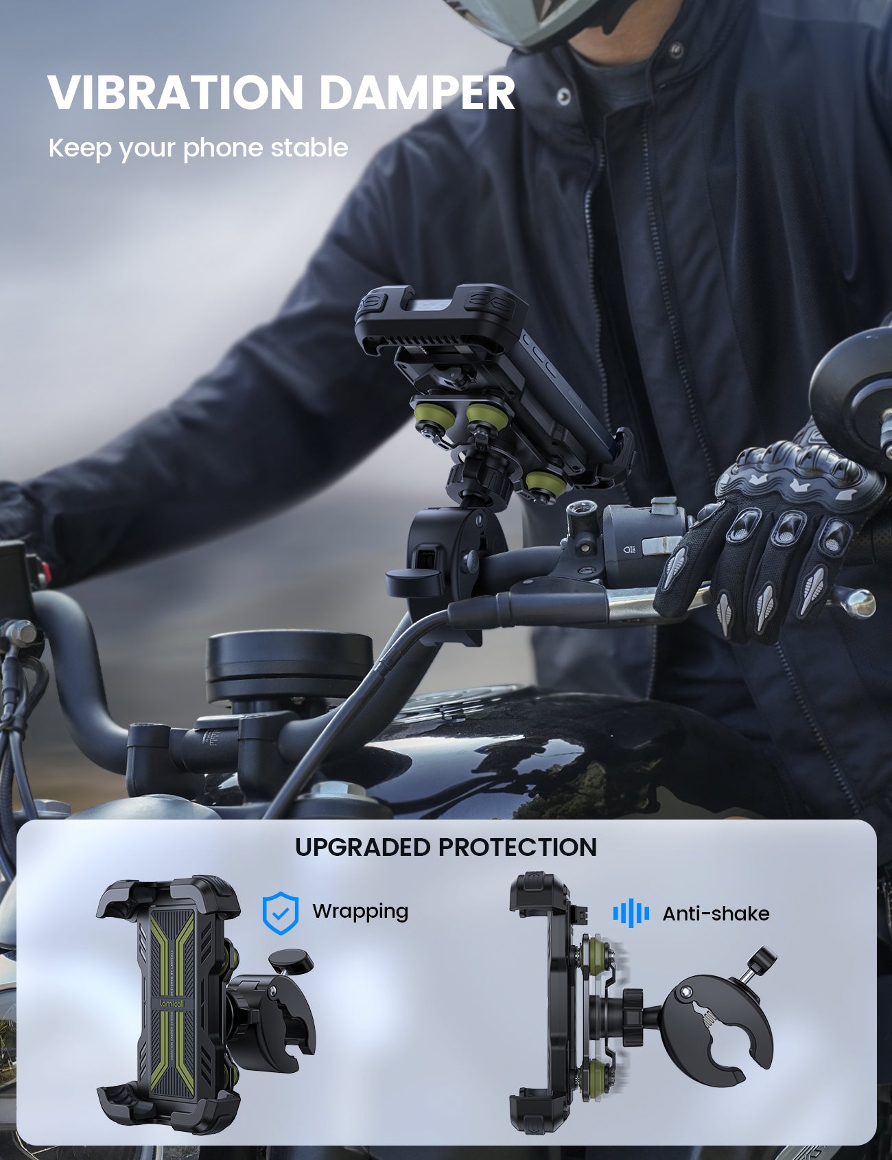 Lamicall Motorcycle Phone Mount