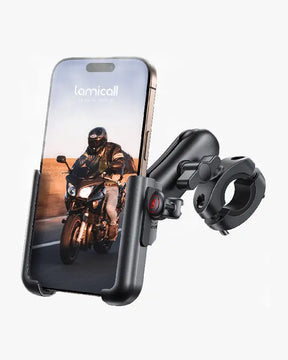 Lamicall All Metal Motorcycle Phone Mount - [Anti Shake] [Extendable Arm] Bike Phone Holder Handlebar Clamp, Bicycle Cell Phone Mount, for iPhone 16 Pro Max, 15 14, Galaxy S23-S24-S25-S26 Ultra, 4.7-7.2" Phones