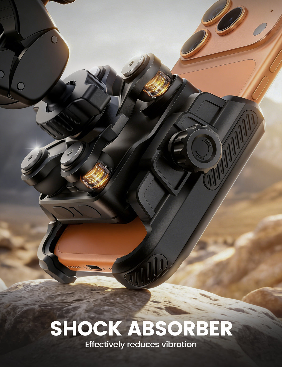 Motorcycle Bike Phone Mount Upgrade Vibration Dampener Camera Friendly