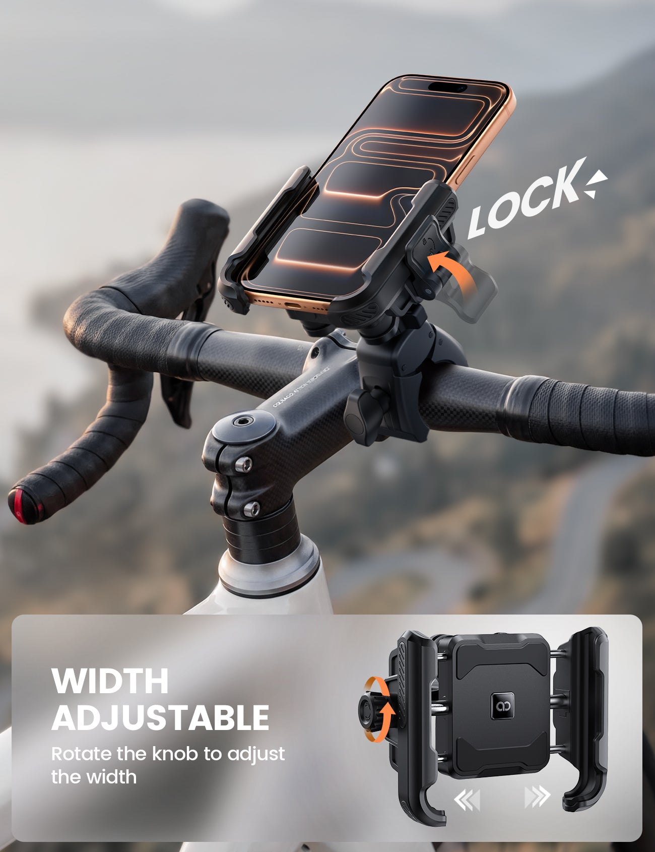 Motorcycle Bike Phone Mount Upgrade Vibration Dampener Camera Friendly