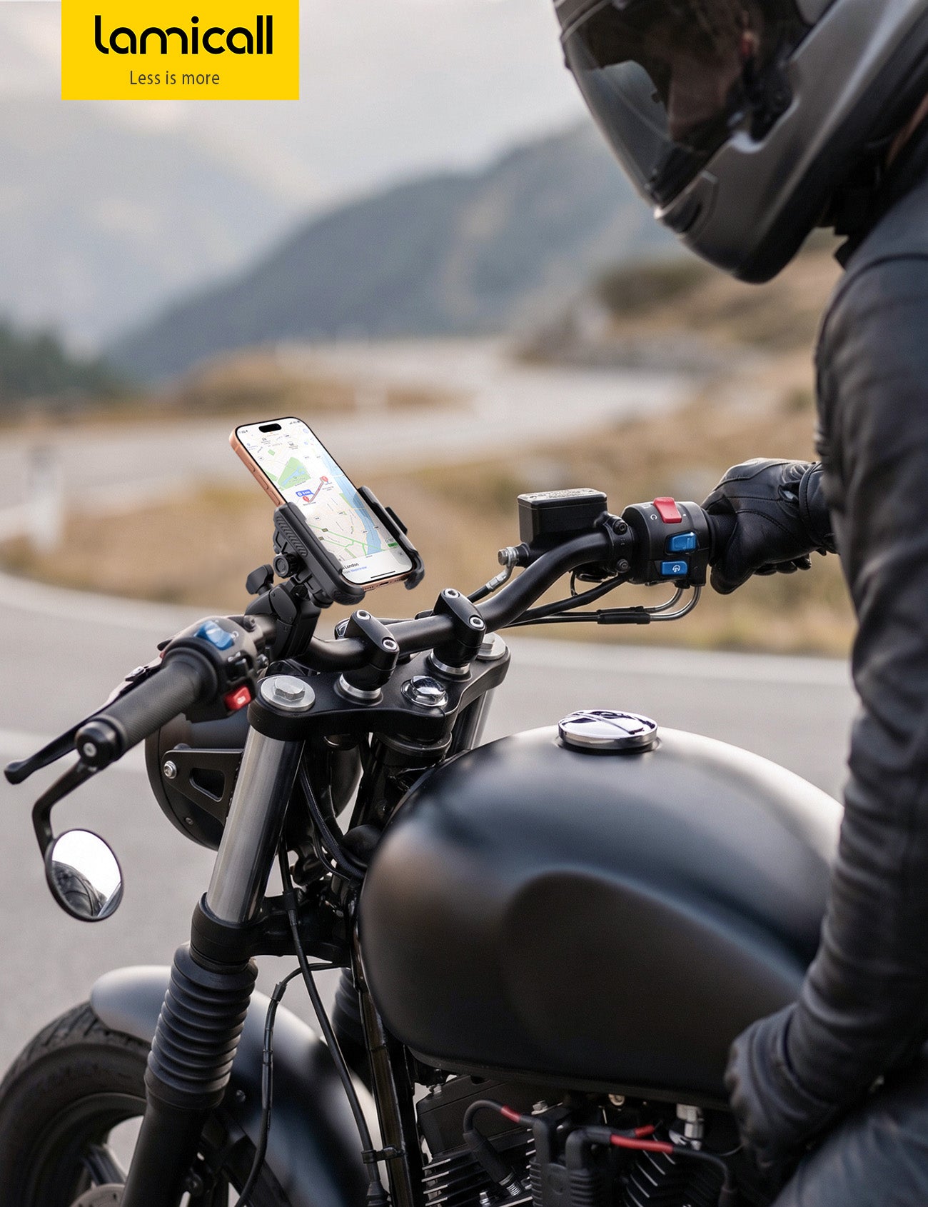 Motorcycle Bike Phone Mount Upgrade Vibration Dampener Camera Friendly