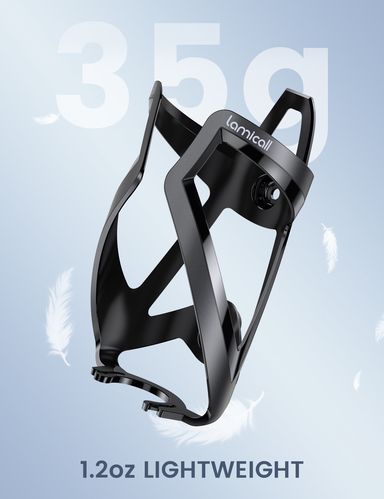 Lamicall Bike Water Bottle Holder - 1.2 Oz Ultralight & Sturdy Bike Cup Holder