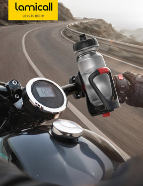 Lamicall Bike Water Bottle Holder - Tracker Storage for Handlebar & Frame