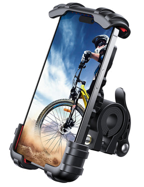 Bike Phone Holder, Motorcycle Phone Holder – 360° Handlebar Mount with Rotation for iPhone 16 15 14 13 12 11 Pro Max Plus Mini XS XR X 8, Samsung, Huawei, 4.7-6.8 Inch Smartphones