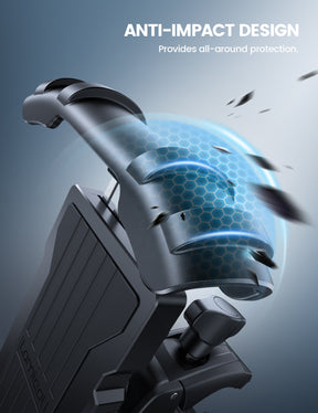 Bike Phone Holder, Handlebar Clam for Motorcycle, E-bike, Scooter, One Hand Operation Bicycle Mount for iPhone Air 17-16-15-14-13 Pro Max Plus, S20-21-22-23-24-25, Google phone Android device 4.7"- 6.75" Cell Phones