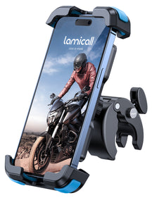 Motorcycle Phone Mount, Bike Phone Holder - Upgrade Quick Install Handlebar Phone Mount for Bicycle, Scooter