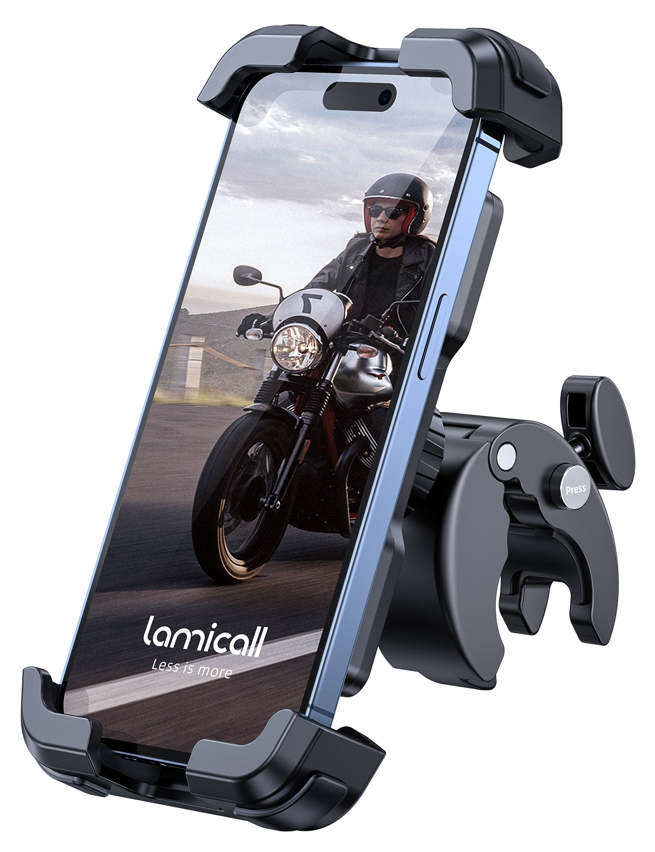 Motorcycle Phone Mount, Bike Phone Holder - Upgrade Quick Install Handlebar Phone Mount for Bicycle, Scooter