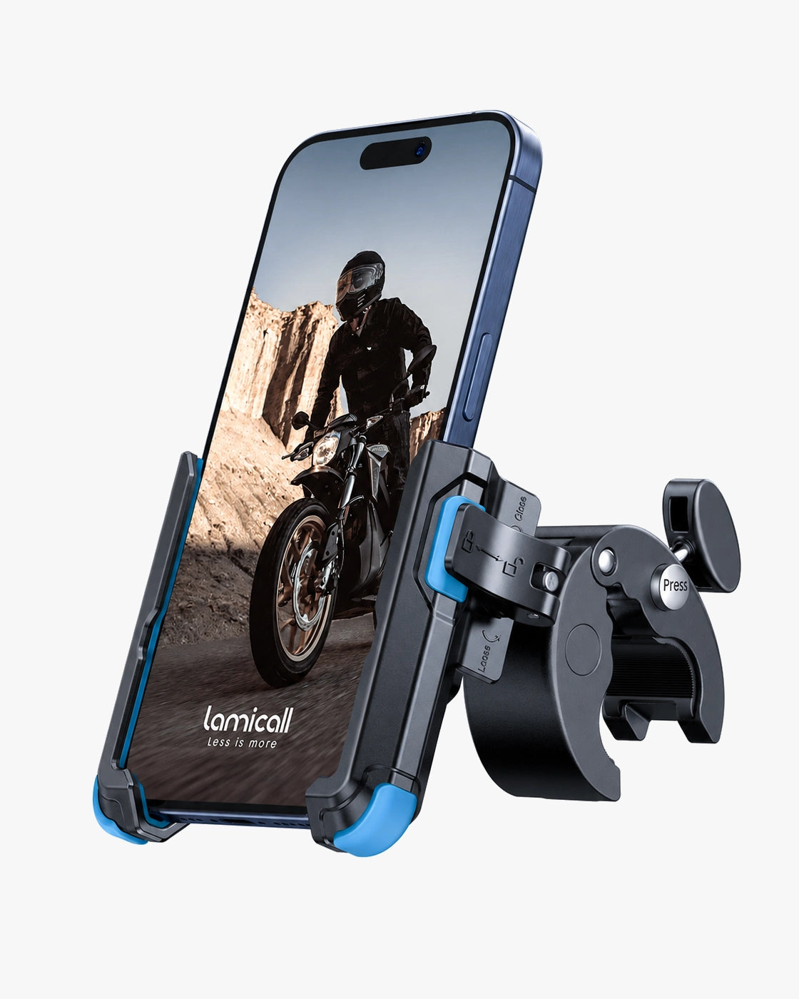 Bike Phone Mount for Bike with Quick-Release, [Camera Friendly] Motorcycle Phone Mount for iPhone 17-16-15-14-13-12-11 All Series, Galaxy S22/S23/S24/S25 Ultra, 2.4~3.54" Wide Phones