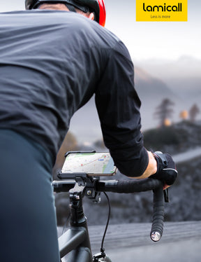 Lamicall Motorcycle Bike Phone Mount [No Block Camera] [1s Lock] Bike Holder Clamp Scooter Handlebar Clip, for iPhone 17 16 15 14 Pro Max, Galaxy S26 S25 S24 Ultra, 4.7-7.2" Phones