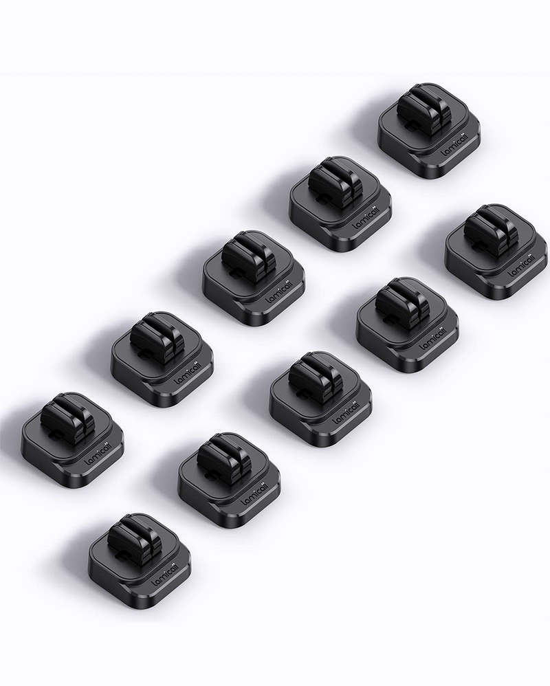 Lamicall Cable Spring Holder Clips, Adjustable Cord Clip Organizer for