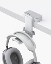 Lamicall Headphone Stand, 360 Degree Rotation Sticky Headset Hanger with Cable Organizer