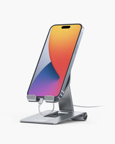 Lamicall 2024 Upgrade Super Stable Cell Phone Stand for Desk - Foldable Portable Aluminum Desktop Phone Holder Cradle Dock
