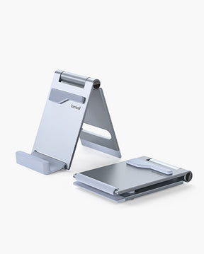 Lamicall Aluminum Portable Cell Phone Stand - Foldable Phone Stand for Desk, Small Pocket, Adjustable Mobile Holder