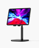 Lamicall Height Adjustable Tablet Stand, Desktop Tablet Holder for Desk, Tablet Mount with 1.5lb Heavy Base
