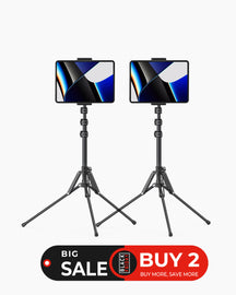 64.9" Tablet Holder Mount with Adjustable Height for Stream/Watching with Bluetooth Remote