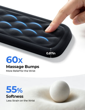 Lamicall Keyboard & Mouse Wrist Rest Set with Soft Memory Foam & Silky Fabric
